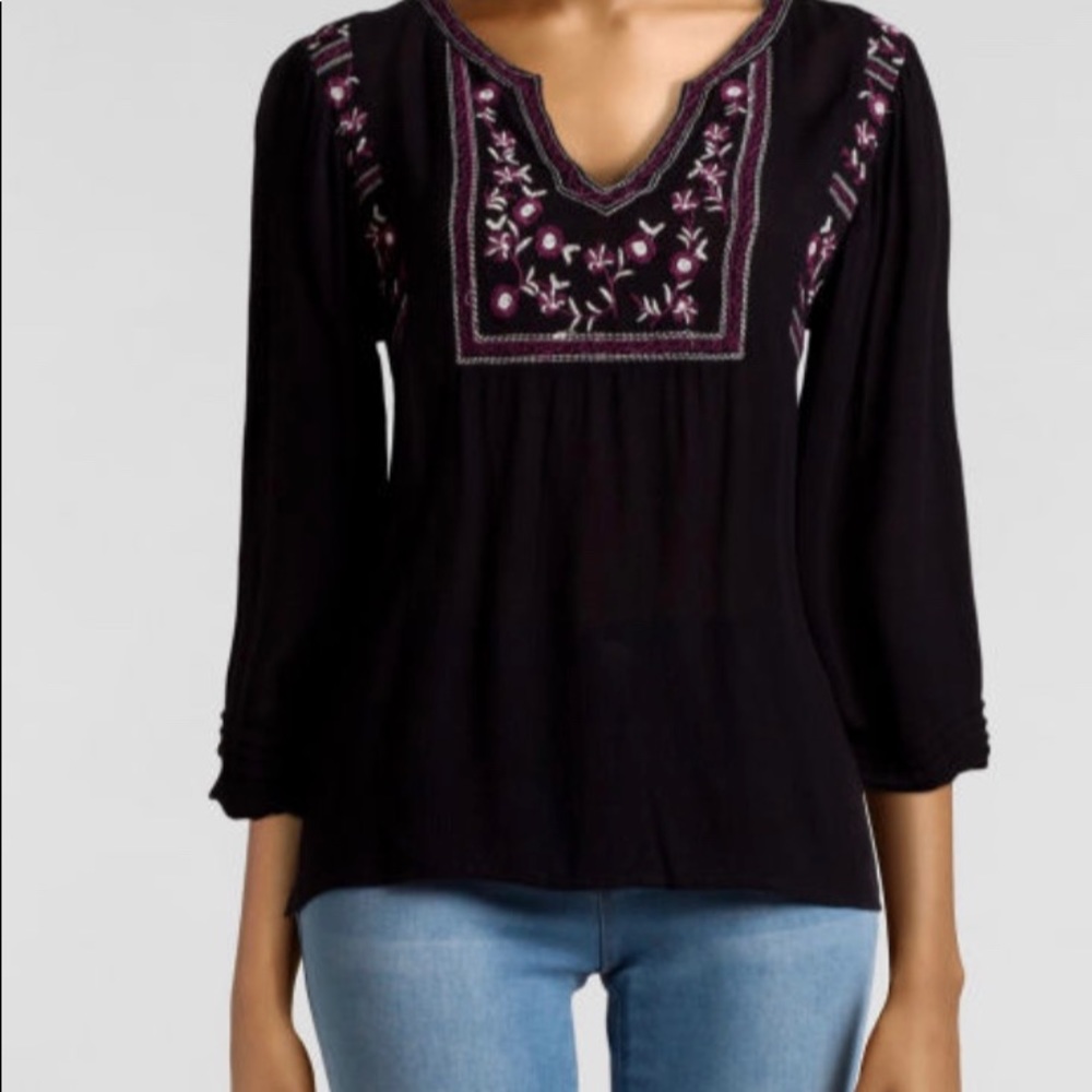 Floral Peasant Top